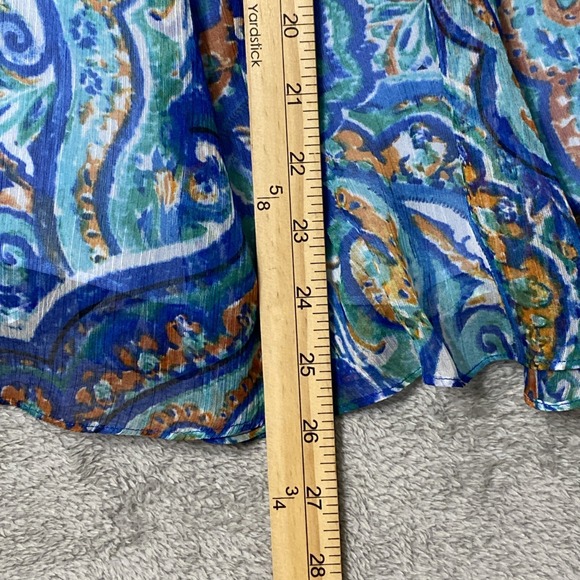 Lauren Ralph Lauren Women's Skirt‎ Multi Color Paisley Chiffon Flowing Lined - Picture 7 of 8